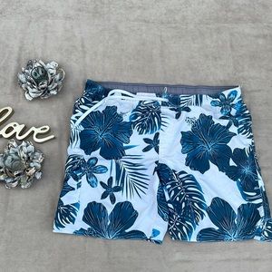 🌊NO BAD DAYS Tropical Swim Trunks Pool Beach Surf Trunks Shorts Mesh Lined - XL